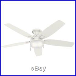 Hunter 52 in. Contemporary Ceiling Fan with LED Light Kit, Fresh White