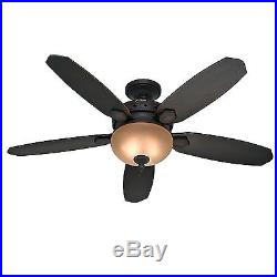 Hunter 52 in. Maiden Bronze Ceiling Fan with Toffee Light Kit