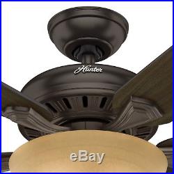 Hunter 52 in Traditional Ceiling Fan in Premier Bronze with Bowl Light Kit