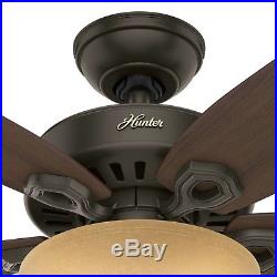 Hunter 52 in. Traditional Ceiling Fan with LED Bowl Light Kit in New Bronze