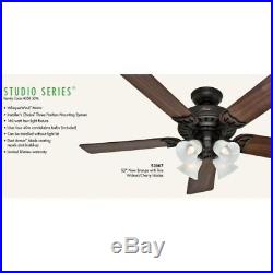 Hunter 53063 52 Indoor Ceiling Fan 5 Reversible Blades and Light Kit Included
