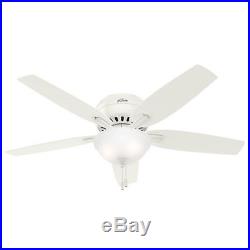 Hunter 53313 52 in. Newsome Ceiling Fan with Bowl Light Kit, White New