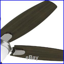 Hunter 54 inch Contemporary Ceiling Fan, Brushed Nickel LED Light kit & Remote