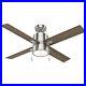 Hunter 54214 Beck 52 Inch Indoor Ceiling Fan with LED Light Kit, Brushed Nickel