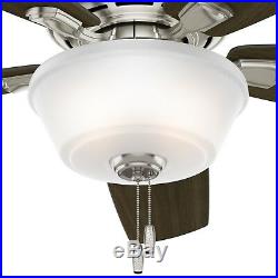 Hunter 56 Low Profile Ceiling Fan with LED Bowl Light Kit