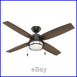 Hunter 59214 52-in. Ocala Noble Bronze Ceiling Fan with LED Light Kit New