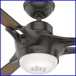 Hunter 59224 54 Ceiling Fan with Remote Control and LED Light Kit Included