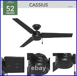 Hunter 59264 52 In. Cassius Indoor Outdoor Ceiling Fan Matte Black