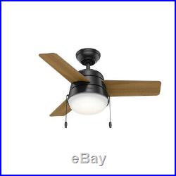 Hunter 59301 Aker 36 3 Blade Ceiling Fan Blades and LED Light Kit Included