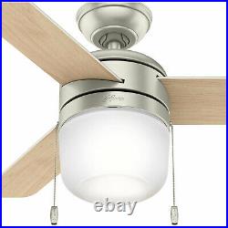 Hunter 59411 Acumen 42 Inch Indoor Ceiling Fan with LED Light Kit, Matte Nickel