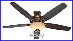 Hunter 60 Bronze Patina Ceiling Fan Includes Bowl Light Kit and 5 Blades