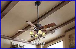 Hunter Adirondack 52-in Brittany Bronze Residential Ceiling Fan with Light Kit