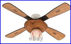 Hunter Baseball 44-in Kids Mitt Indoor Ceiling Fan Light 4 Blades Kit Vintage