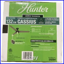 Hunter Cassius Matte Black 52 3-Blade Outdoor/Indoor Ceiling Fan 59264