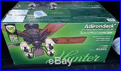 Hunter Ceiling Fan Adirondack 52 in Brittany Bronze WithLight Kit NEW L@@K