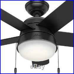 Hunter Ceiling Fan LED Light Kit 36 in. Matte Black Quiet Operation 3-Speeds