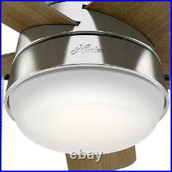 Hunter Ceiling Fan LED Light Kit Indoor Brushed Nickel 9-Watt Bulbs 36 in. Width