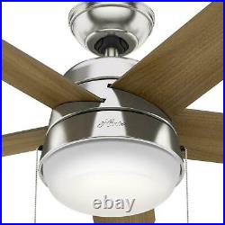 Hunter Ceiling Fan LED Light Kit Indoor Brushed Nickel 9-Watt Bulbs 36 in. Width