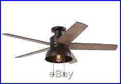 Hunter Ceiling Fan Light Kit 52 in. LED Indoor Outdoor Bronze Rustic Farmhouse