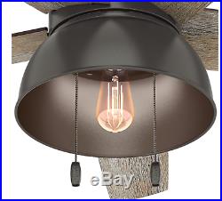 Hunter Ceiling Fan Light Kit 52 in. LED Indoor Outdoor Bronze Rustic Farmhouse