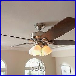 Hunter Channing 52 in. Indoor Brushed Nickel Ceiling Fan With Light Kit