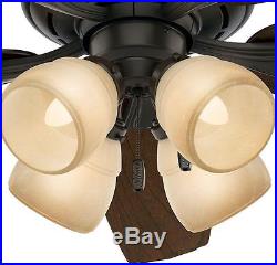 Hunter Channing 52 in. New Bronze Ceiling Fan with Light Kit 52070