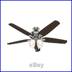 Hunter Channing 60 in. LED Indoor Brushed Nickel Ceiling Fan with Light Kit