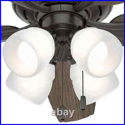 Hunter Channing II 52 in. LED Indoor Noble Bronze Ceiling Fan with Light Kit