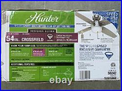 Hunter Crossfield LED 54-in Brushed Nickel LED Indoor Ceiling Fan with Light Kit
