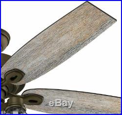 Hunter Crown Canyon 52 Indoor Regal Bronze Ceiling Fan w Light Kit Rustic Farm