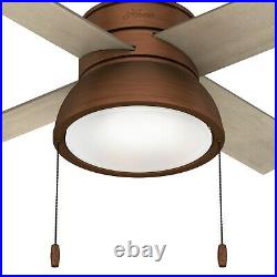 Hunter Fan 36 in Contemporary Weathered Copper Indoor Ceiling Fan with Light Kit