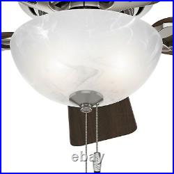 Hunter Fan 42 inch Low Profile Brushed Nickel Indoor Ceiling Fan with Light Kit
