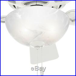 Hunter Fan 42 inch Low Profile Fresh White Indoor Ceiling Fan withBowl Light Kit