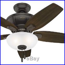 Hunter Fan 42 inch Traditional Nobel Bronze Ceiling Fan with LED Bowl Light Kit