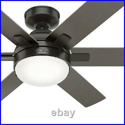 Hunter Fan 44 in Contemporary Noble Bronze Ceiling Fan with Light Kit and Remote