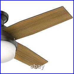 Hunter Fan 44 inch Low Profile Noble Bronze Indoor Ceiling Fan with Light Kit