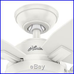 Hunter Fan 46 in. Contemporary Ceiling Fan with LED Light Kit in Fresh White