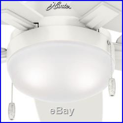 Hunter Fan 46 in. Contemporary Ceiling Fan with LED Light Kit in Fresh White