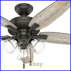 Hunter Fan 48 inch Casual Noble Bronze Indoor Ceiling Fan with Light Kit