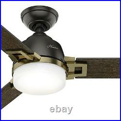 Hunter Fan 48 inch Contemporary Noble Bronze Indoor Ceiling Fan with Light Kit