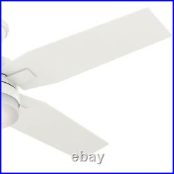 Hunter Fan 50 in Contemporary Fresh White with Indoor Ceiling Fan with Light Kit