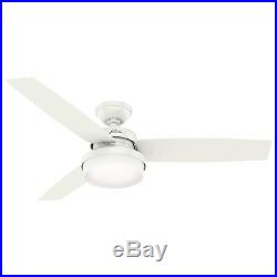 Hunter Fan 52 in. Casual Fresh White Ceiling Fan with Light Kit & Remote Control