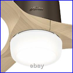Hunter Fan 52 in Casual Metallic Chocolate Ceiling Fan with Light Kit and Remote