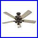 Hunter Fan 52 in Casual Onyx Bengal Indoor Ceiling Fan with Light Kit and Remote