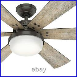 Hunter Fan 52 in Contemporary Noble Bronze Ceiling Fan with Light Kit and Remote
