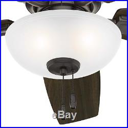 Hunter Fan 52 in. Low Profile Noble Bronze Ceiling Fan with LED Bowl Light Kit