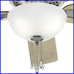 Hunter Fan 52 in. Traditional Ceiling Fan with Bowl Light Kit in Brushed Nickel