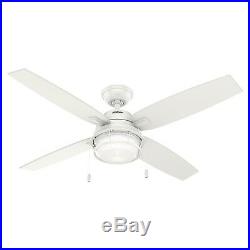 Hunter Fan 52 inch Casual Fresh White Ceiling Fan with LED Light Kit