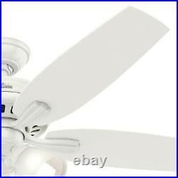 Hunter Fan 52 inch Casual Fresh White Indoor Ceiling Fan with Light Kit