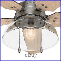 Hunter Fan 52 inch Contemporary Brushed Slate Ceiling Fan with LED Light Kit